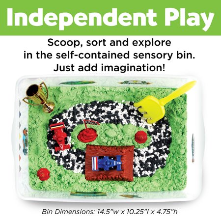 Creativity for Kids Sensory Bin Race Track- Child Craft Activity for Boys and Girls