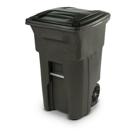 Toter Trash Can Brownstone with Wheels and Lid, 64 Gallon, Brownstone