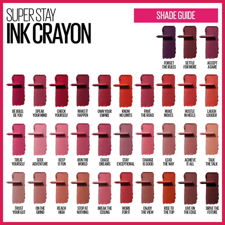 Maybelline Super Stay Ink Crayon Lipstick, Matte Longwear Lipstick Makeup, Know No Limits, 0.04 oz.Know No Limits,