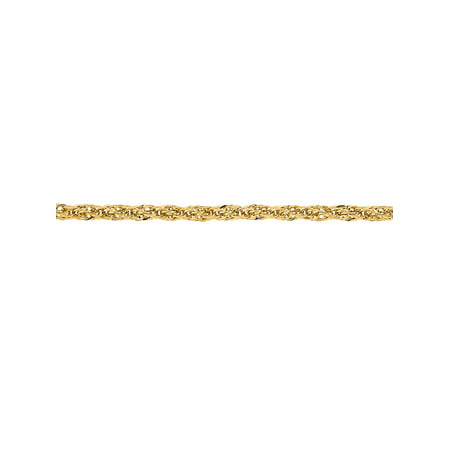 Brilliance Fine Jewelry 10K Yellow Gold Hollow Infinity 2.45MM Rope Chain, 20"