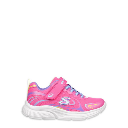 Skechers Girls Youth Wavy Lites - Eureka Shine Athletic Sneaker, Sizes 10.5-6Pink/Multi,