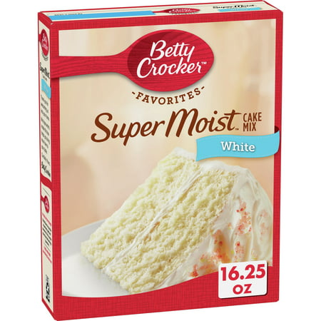 Betty Crocker Super Moist White Cake Mix, 16.25 oz, 1 Pack