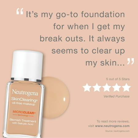 Neutrogena SkinClearing Foundation for Acne, Nude, 1 fl. ozNude,