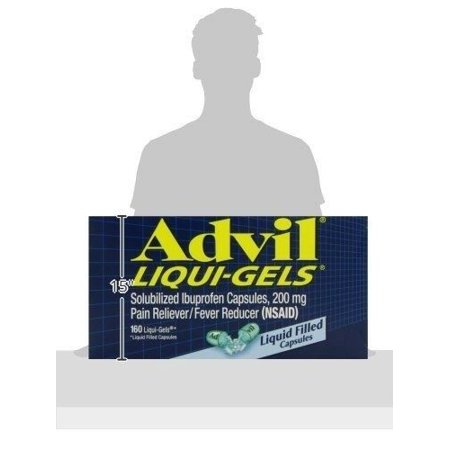 Advil Ibuprofen Liqui-gels, 200 mg, Pain Reliever / Fever Reducer 160 ct