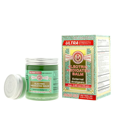 ULTRA STRENGTH ELECTRIC MEDICATED BALM (L) (2.45 oz.) with FREE TRAVEL SIZE (0.35 oz.)