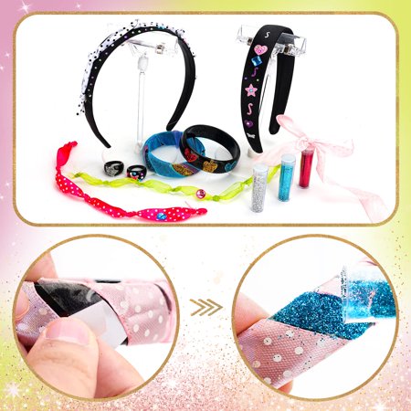 Lucyzero DIY Jewelry Making Kit for Girls Age 8, Kids Headbands Bracelets Rings Making Kits for Birthday Christmas Easter, Friendship Jewellery Making Set, Arts & Craft Gifts for 9 10 Year Old Girl, A15010