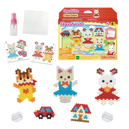 Aquabeads Calico Critters Character Set, Complete Arts & Crafts Bead Kit for Children - over 600 beads to create Bell Hopscotch Rabbit and more characters from Calico Village