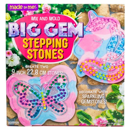 Made By Me Mix & Mold Big Gem Stepping Stones, Boys and Girls, Child, Ages 6+