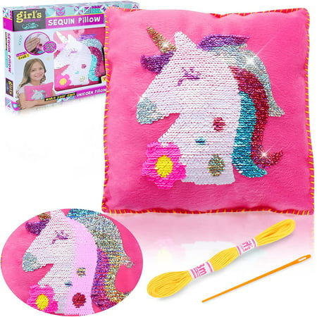 Style-Carry Kids Crafts, Unicorn Sequined Crafts Kits with Tools, Toys for Girls 6 7 8 9 10 11 Years,Christmas Gift