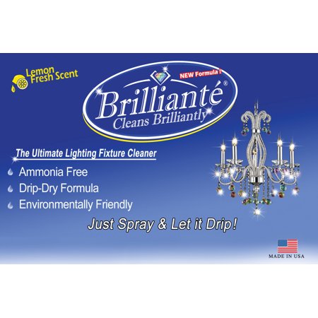 Brilliante Crystal Chandelier Cleaner 1 Gallon Refill Environmentally Safe, Ammonia-free, Drip-dry Formula, Made in USA