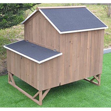 Omitree Deluxe Backyard Large Wood Chicken Coop Hen House 4-8 Chickens with 3 nesting box