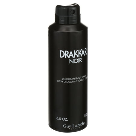 Guy Laroche Drakkar Noir Body Spray for Men, 6 Oz