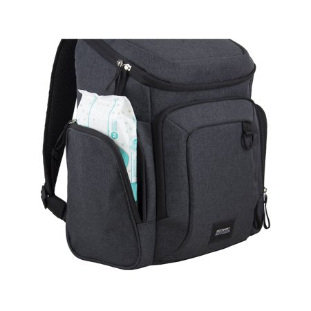 Eastsport Multi-Function Wooster St. Backpack Diaper Bag BlackBlack,