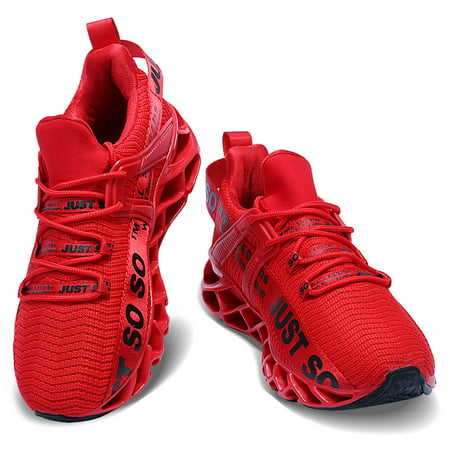 WONESION Just so so Mens Running Shoes Sneakers Red&Black Size 10Red&Black,