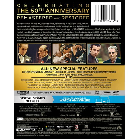 The Godfather Trilogy (50th Anniversary) (4K Ultra HD + Blu-Ray + Digital Copy)