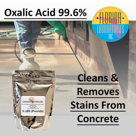 Florida Laboratories Oxalic Acid 99.6% Pure, 5 Lbs, Rust Remover, Wood Bleach