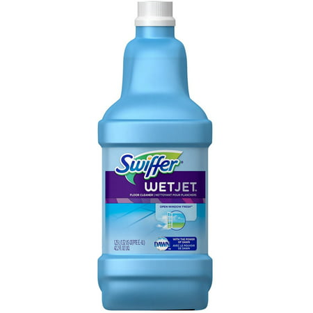Swiffer Wet Jet Floor Cleaner, Open Window Fresh 42.20 oz (Pack of 6)