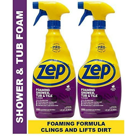 Zep Foaming Shower Tub and Tile Cleaner 32 ounce ZUPFTT32 Pack of 2