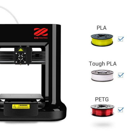 XYZprinting da Vinci Mini Wireless 3D Printer-6"x6"x6" Volume (Includes: 300g Filament, PLA/Tough PLA/PETG/Antibacterial PLA) Upgradable to print Metallic/Carbon PLA