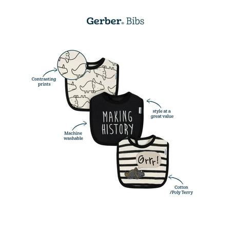 Gerber? Baby Boy Terry Bibs and Burps Shower Gift Set, 6-Piece