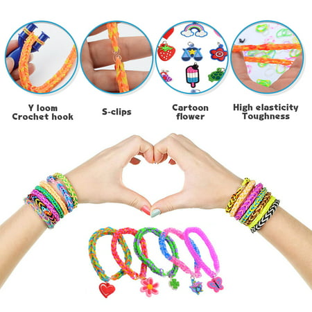 Amerteer Loom Rubber Bands for Bracelet - Colorful Jewelry Making Kit for Kids Craft and Art - Colorful Bands for Girls Birthday Christmas Gifts Age 5 6 7 8 9 Year Old