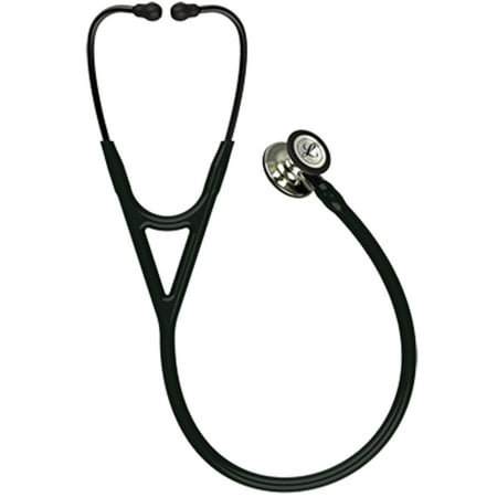 3M Littmann Cardiology IV Diagnostic Stethoscope, Champagne-Finish Chestpiece, Black Tube, Smoke Stem, 6179, Black/Stainless