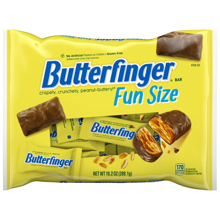 Butterfinger Chocolatey, Peanut-Buttery, Fun Size Candy Bars, Great for Holiday Stocking Stuffers, 10.2 oz