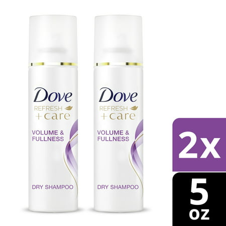 Dove Care Between Washes Dry Shampoo for Refreshed Hair Volume and Fullness, 5 oz (2 pack), 5 oz