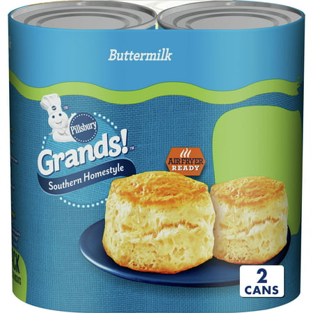 Pillsbury Grands! Southern Homestyle Buttermilk Biscuits, Twin Pack, 16 Biscuits, 16.3 oz. Each