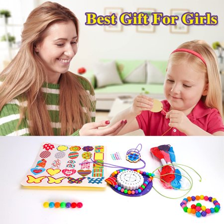 Jewellery Craft Set For 3 4 5 Year Old Girls Art & Craft Kit for Kids Age 6 7 8 DIY Handmade Jewellery Making Kit for Birthday Party Carnival Wedding Halloween Christmas#16003,
