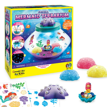 Creativity for Kids Crystal Mermaid Terrarium ? Child and Beginner Craft Kit for Boys and Girls