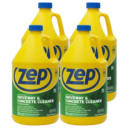 Zep Driveway, Masonry and Concrete Cleaner and Degreaser 128 Ounce ZUCON128 (Case of 4)