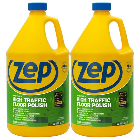 Zep High Traffic Floor Polish 128 Ounce ZUHTFF128 (Pack of 2), Pack of 2