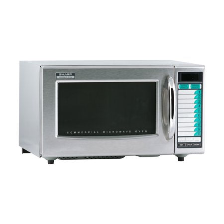 Sharp R-21Lvf 1000 Watt Commercial Microwave - Stainless Steel, Silver