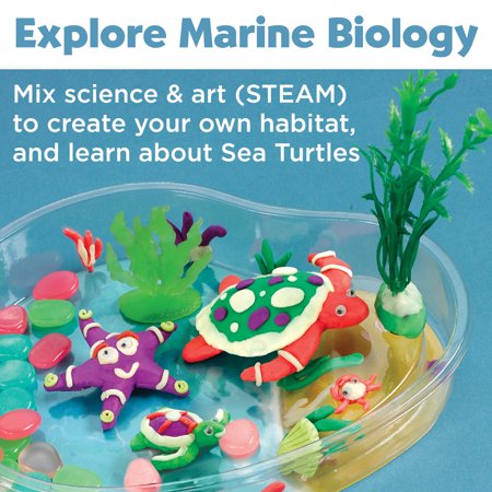 Creativity for Kids Turtle Lagoon- Child Craft Kit for Boys and Girls (9 Pieces)