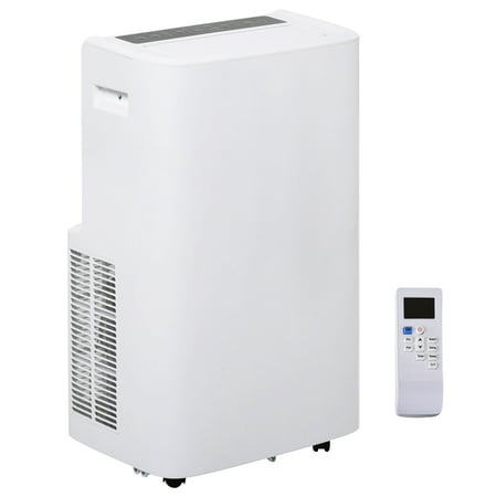 HOMCOM 12000 BTU Portable Air Conditioner with Cooling, Dehumidifying, Ventilating Function, Remote Control, & LED Display, White