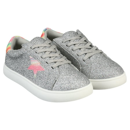 Girls Mia Shoes Platform Sneaker, Sizes 11-5Silver,