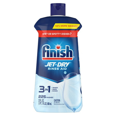 Finish Jet-Dry Rinse Aid, 23oz, Dishwasher Rinse Agent and Drying Agent, 23 fl oz