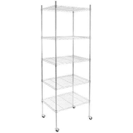 Mount-It! 5 Tier Wire Shelving with Wheels