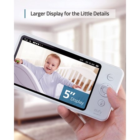 eufy Security by Anker- Spaceview Pro 720p Video Baby Monitor w/Camera, 5" Monitor-Night Vision | 330?/110? Pan, Tilt & Zoom