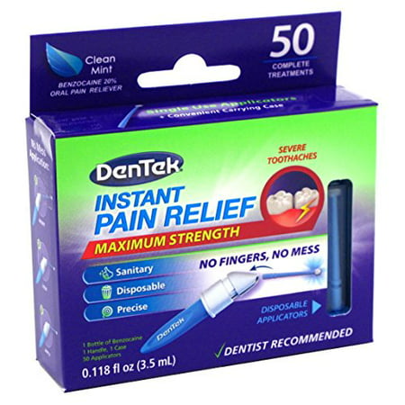 DenTek Adult Instant Pain Relief Kit Maximum Stregnth, 50 Each