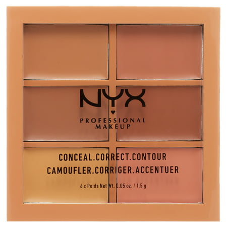 NYX Professional Makeup Conceal, Correct, Contour Palette, Medium02 - Medium,