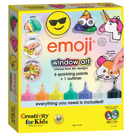 Creativity for Kids Emoji Window Art ? Child, Beginner Emoji Craft Kit for Boys and Girls