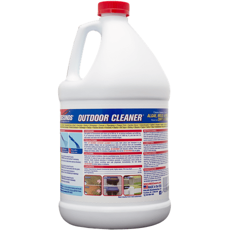 30 SECONDS Outdoor Cleaner Concentrate - Rapid Results- Cleans stains from algae, mold and mildew from fences, siding, concrete, deck - 2 PACK, 1 Gallon