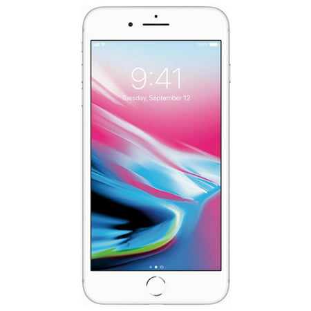 Restored Apple iPhone 8 Plus 64GB Silver GSM Unlocked (AT&T + T-Mobile) Smartphone (Refurbished), Silver/White