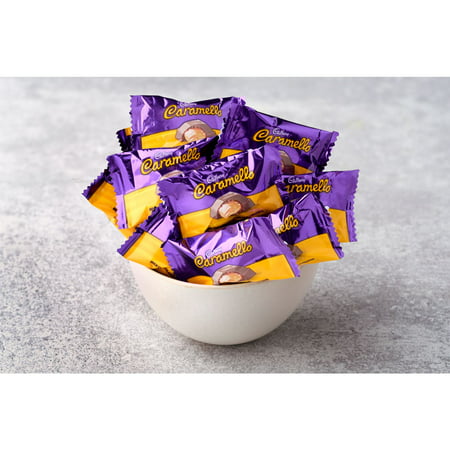 CADBURY, CARAMELLO Miniatures Milk Chocolate and Caramel Candy Bars, Individually Wrapped, 8 oz, Share Pack