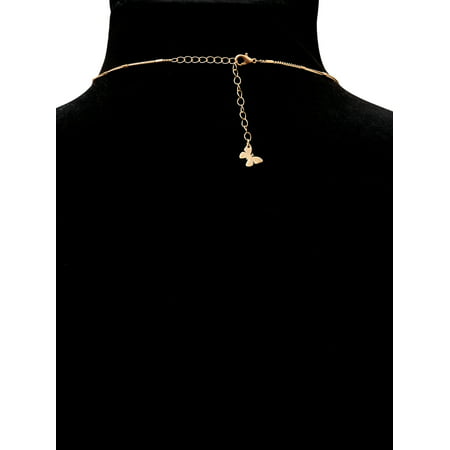 The Pioneer Woman Hammered Gold-Tone Long Pendant Necklace, Women's