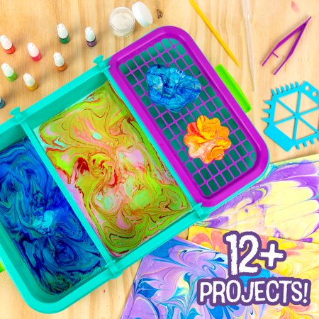Made By Me Ultimate Marbling Paint Studio Activity Kit for Kids, Boys + Girls