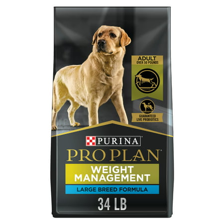 Purina Pro Plan Large Breed Weight Management Dog Food, Chicken & Rice Formula, 34 lb. Bag