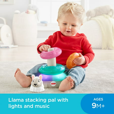 Award Winning Fisher-Price Linkimals Lights & Colors Llama, Musical Stacking Toy